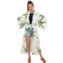 Cannabis Curative Cut Out Drug Maxi Kimono by Dutashop