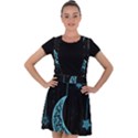 Moon Star Neon Wallpaper Velvet Suspender Skater Skirt View1