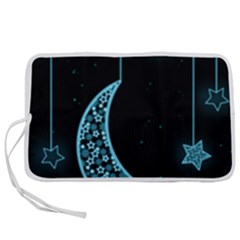 Moon Star Neon Wallpaper Pen Storage Case (m) by Dutashop