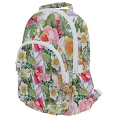 Garden Flowers Rounded Multi Pocket Backpack by goljakoff