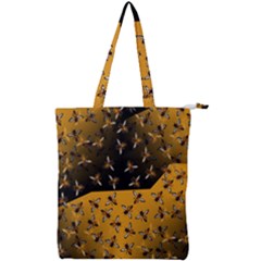 Pattern Abeilles Double Zip Up Tote Bag by kcreatif