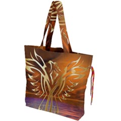 Pheonix Rising Drawstring Tote Bag by icarusismartdesigns