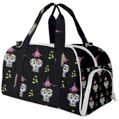 Skull Pattern Burner Gym Duffel Bag by Sparkle