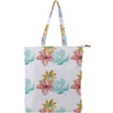 Floral Nature Double Zip Up Tote Bag View1