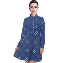 Mushrooms In The Meadow  Long Sleeve Chiffon Shirt Dress by SychEva