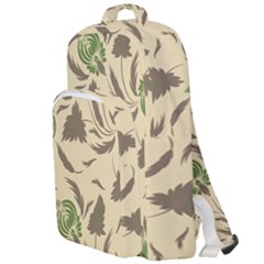 Folk Floral Pattern  Flowers Print  Double Compartment Backpack by Eskimos