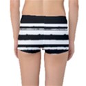 Bandes Abstrait Blanc/Noir Reversible Boyleg Bikini Bottoms View4