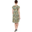 Green leaves Cap Sleeve Midi Dress View2