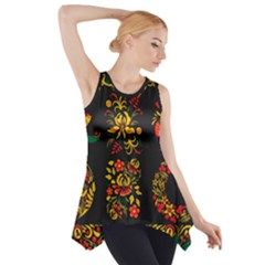 Hohloma Ornament Side Drop Tank Tunic by goljakoff