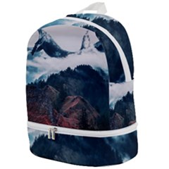 Blue Whale In The Clouds Zip Bottom Backpack by goljakoff