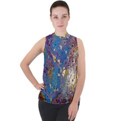 My Pour Cup Painting 7 1 Cbdoilprincess   Df5b0c77-5a26-49cd-826f-75cf5d9c0a00 Mock Neck Chiffon Sleeveless Top by CBDOilPrincess1