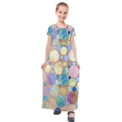 Tiles Cbdoilprincess Eb49aa06-f1b9-412e-836d-30c28dd8f7d9 Kids  Short Sleeve Maxi Dress by CBDOilPrincess1