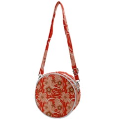 Folk Floral Pattern  Abstract Flowers Print  Seamless Pattern Crossbody Circle Bag by Eskimos