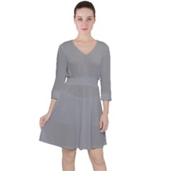 Drizzle Grey Ruffle Dress by FabChoice