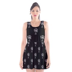 Ancient Greek Artwork Motif Pattern Scoop Neck Skater Dress by dflcprintsclothing