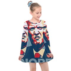 Trump2 Kids  Long Sleeve Dress by goljakoff