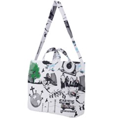 Skater-underground Square Shoulder Tote Bag by PollyParadise