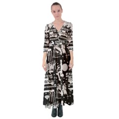 Skater-underground2 Button Up Maxi Dress by PollyParadise