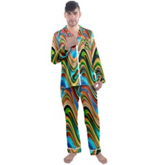 Icecreams2 Men s Long Sleeve Satin Pajamas Set by PollyParadise