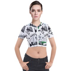 Skaterunderground Short Sleeve Cropped Jacket by PollyParadise