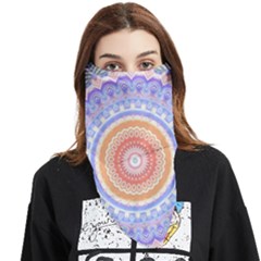 Pretty Pastel Boho Hippie Mandala Face Covering Bandana (triangle) by CrypticFragmentsDesign