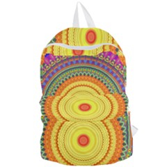 Neon Calliope Kaleidoscope Mandala Foldable Lightweight Backpack by CrypticFragmentsDesign