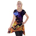 Nebula Starry Night Skies Abstract Art Short Sleeve Side Drop Tunic View1