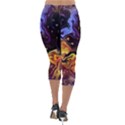 Nebula Starry Night Skies Abstract Art Lightweight Velour Capri Leggings  View2