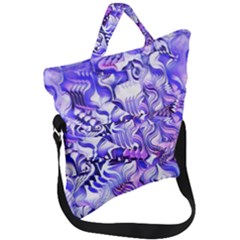 Weeping Wisteria Fantasy Gardens Pastel Abstract Fold Over Handle Tote Bag by CrypticFragmentsDesign