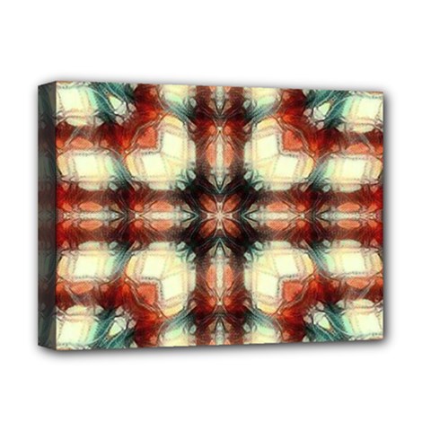 Royal Plaid  Deluxe Canvas 16  X 12  (stretched)  by LW41021