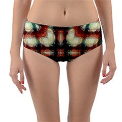 Royal Plaid  Reversible Mid-waist Bikini Bottoms by LW41021