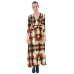 Royal Plaid  Button Up Maxi Dress by LW41021