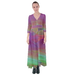 Color Winds Button Up Maxi Dress by LW41021