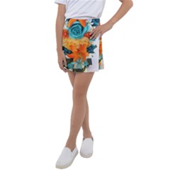 Spring Flowers Kids  Tennis Skirt by LW41021