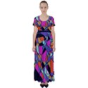 Abstract  High Waist Short Sleeve Maxi Dress View1