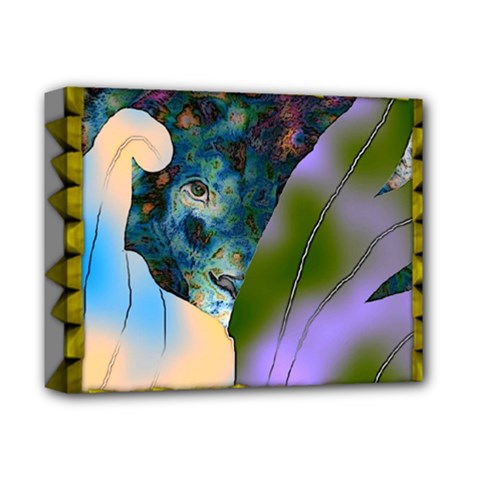 Jungle Lion Deluxe Canvas 14  X 11  (stretched) by LW41021