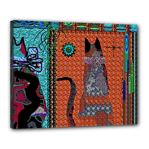 Cats Canvas 20  X 16  (stretched) by LW41021