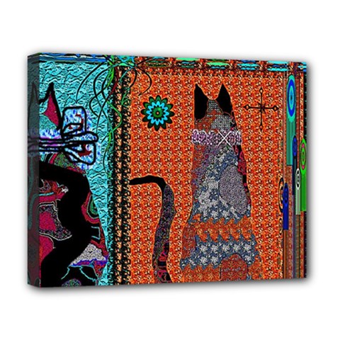 Cats Deluxe Canvas 20  X 16  (stretched) by LW41021