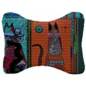 Cats Velour Seat Head Rest Cushion View1