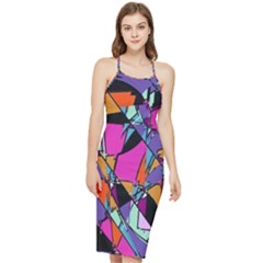 Abstract Bodycon Cross Back Summer Dress by LW41021