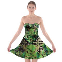 Peacocks And Pyramids Strapless Bra Top Dress by MRNStudios