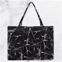 Black And White Splatter Abstract Print Zipper Medium Tote Bag View1