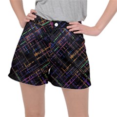 Criss-cross Pattern (multi-colored) Ripstop Shorts by LyleHatchDesign