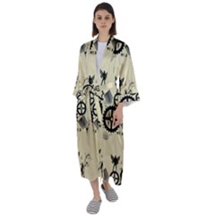 Angels Maxi Satin Kimono by PollyParadise