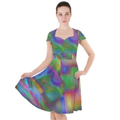 Prisma Colors Cap Sleeve Midi Dress by LW323