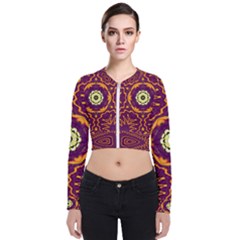 Tropical Twist Long Sleeve Zip Up Bomber Jacket by LW323