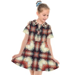 Royal Plaid Kids  Short Sleeve Shirt Dress by LW323