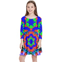 Excite Kids  Quarter Sleeve Skater Dress by LW323