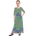 Spring flower3 Kids  Quarter Sleeve Maxi Dress View1