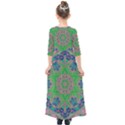 Spring flower3 Kids  Quarter Sleeve Maxi Dress View2